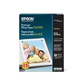 Epson High-Gloss Premium Photo Paper, 8.5 x 11 Inches, 50 Sheets per Pack (S041667) ~ Epson