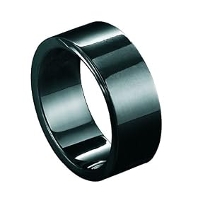 Fred Bennett Mens R2729 Stainless Steel Black PVD Ring - Size Small