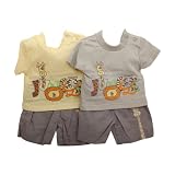 Baby Boy Animal Jungle Design Short Sleeve T-Shirt and Shorts Clothing Set