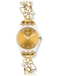 Swatch Originals Flower Spirit Champagne Dial Gold-toned Stainless Steel Ladies Watch LK329G
