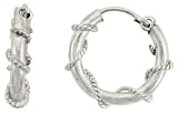 Sterling Silver Tiny Hoop Earrings, 1/8" (3mm)