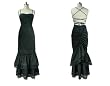 Victorian | Gothic Romace Fishtail Long Black Dress Xl