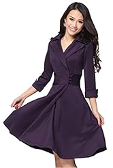 Sexy Plunging Neck  Belted Cotton  Dress With a Bow(s) and a Sash 