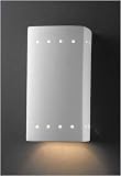 Justice Design Group 0920-BIS Unfinished Bisque Ambiance Functional Down Lighting Wall Sconce from the Ambiance Collection