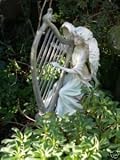 Fairy Garden Ornament with Solar LED Light-up Harp