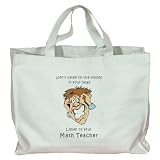 Don't listen to the voices in your head Listen to your Math Teacher Totebag (Cotton Tote / Bag)