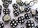50pcs Fabric Polka Dot Sewing Button with Shank (Sb74-Black)