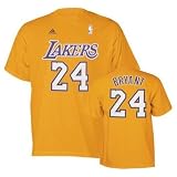 Kobe Bryant Los Angeles Lakers Yellow Name and Number T-Shirt