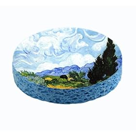  Fine Art Vincent Van Gogh Wheatfield and Cypresses Unique Kitchen Sponge