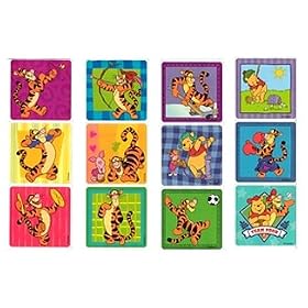 12 Large Winnie the Pooh and Tigger Stickers by
