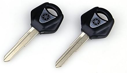 Areyoushop 2pcs Blade Blank Key Motorcycle for Yamaha YZF R1 R6 Fz1 Fz4 Fz6 Fz8 Xj6 XJR Black