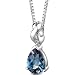 Mysterious Allure: Sterling Silver Pear Shape Checkerboard Cut Alexandrite Pendant with 18 inch Silver Necklace image 2