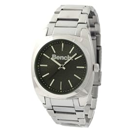 Bench gents black dial, stainless steel bracelet watch