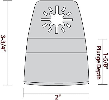 Cibtek Oscillating Multitool 2" Wide Metal Scraper Fits Fein Multimaster Bosch Makita Dremel Craftsman Nextec Ridgid Ryobi Makita Milwaukee Dewalt Rockwell Hyperlock Chicago Stainley Skil (100 Pcs)