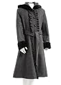 Rothschild Ruffle Wool Coat With Hood Big Girls Wool Coats