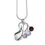 Loving Family Sterling Silver Mother's Loving Embrace Birthstone Charm Pendant