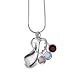 Loving Family Sterling Silver Mother's Loving Embrace Birthstone Charm Pendant