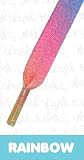 Flat Coloured Skate Shoelaces - RAINBOW 9mm x 125cm