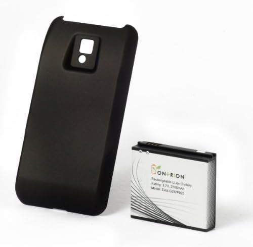 Ontrion OX-LGB-79131 Extended Battery with Door for LG G2X/Optimus 2X T-Mobile - Retail Packaging - Black