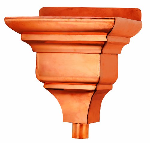 Good Directions 474PL William Copper Leaderhead for 4-Inch Downspouts