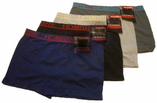 4 er Pack Herrenboxer-Retroshorts von Hombre, Microfaser.