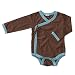 All-Natural Kimono Bodysuit in Chocolate (3-6 Months)