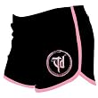 THROWDOWN - Oroborous Pink Logo - Black Track Shorts