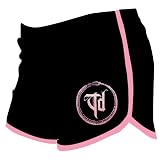 THROWDOWN - Oroborous Pink Logo - Black Track Shorts