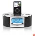 Homedics HMDX-C20 Speaker Dock for iPod with AM/FM Clock Radio and Nature Sounds, Silver