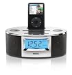 Homedics HMDX-C20 Speaker Dock for iPod with AM/FM Clock Radio and Nature Sounds, Silver