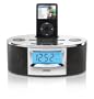 Homedics HMDX-C20 Speaker Dock for iPod with AM/FM Clock Radio and Nature Sounds, Silver