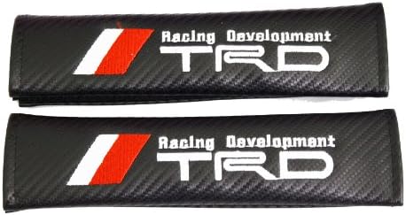 Spec-R TRD Carbon Fiber Seat Belt Cover Shoulder Pad Cushion - 1 pair
