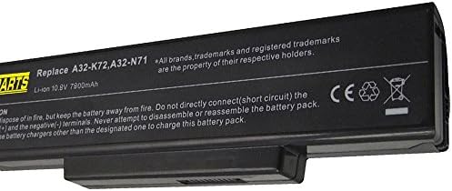 ASUS compatible 9-Cell 11.1V 7800mAh High Capacity Generic Replacement Laptop Battery for N73SV,N73SW,N73V,X77,X77J,X77JA,X77JG,X77JO,X77JQ,X77JV,X77V,X77VG,X77VN,X7BJF,X7BJN,X7BJQ,X7BS,X7BSN,X7BSV,K73BR,K73BY,K73SJ