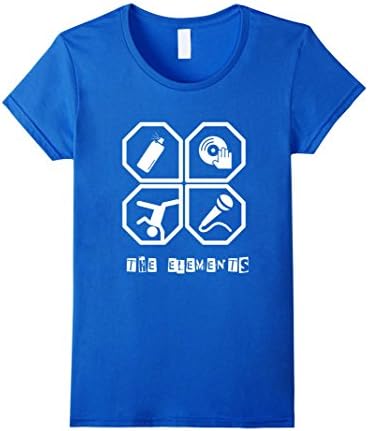Women's Elements Hip Hop T-Shirt Love Music Tee Shirt Medium Royal Blue