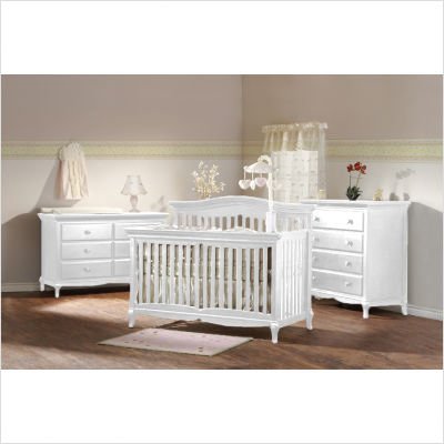 Mantova 4-in-1 Forever Convertible Crib Nursery Set in White
