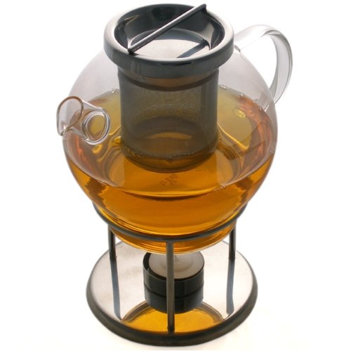 Chinese Yixing Glass Tea Pot and Warmer with Stainless Steel Infuser Chinese Yixing Glass Tea Pot and Warmer with Stainless Steel Infuser