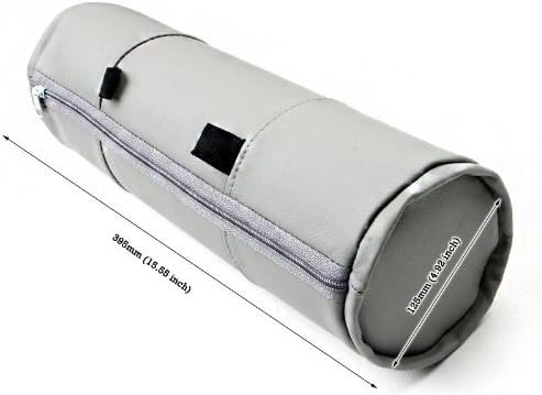 Genuine Leather Car Seat Neck Pillows [Gray : 2EA] Auto Headrest Neck Cushion