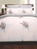 DUCK EGG & TAUPE DOUBLE DUVET COVER BED SET
