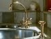 Franke Triflow Series TFT400 Traditional Triple Lever Gooseneck Filtration Faucet with Built-In Filtration System & Side Sprayer: Polished Chrome