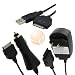 Black Rapid Car Charger + Black Home Travel Charger + USB Data Cable for Apple Ipod Touch Itouch 8Gb 16GB 32Gb 2G 2nd Generation