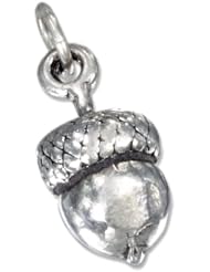 Sterling Silver Three Dimensional Acorn Charm