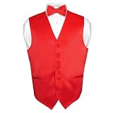 Men's RED Dress Vest BOWTie Set for Suit or Tuxedo
