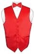 Men's RED Dress Vest BOWTie Set for Suit or Tuxedo