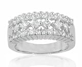 2.20 Ct. TW Round & Princess Cut Diamond Anniversary Band in 14 kt. White Gold