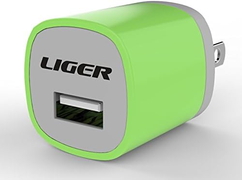 Liger USB Wall Travel For Smartphone, Tablet, Speaker Headset &amp; Power Bank - Green