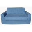 Blue Micro Suede Sofa Sleeper By Fun Furnishings