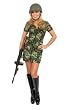 ORIGINAL Double Zip GI Gal Sexy Military Costume MINI Dress (Helmet, stkgs & boots not included)