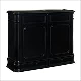 ImportAdvantage AT4471 - Black Crystal Pointe Plasma / LCD Foot-Of-Bed TV Lift Console in Black