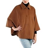 BGSD Women's Cashmere Blend Cape in Black or Pecan