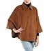 BGSD Women's Cashmere Blend Cape in Black or Pecan